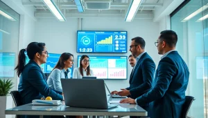 Boost website SEO in Malaysia with a collaborative digital marketing team analyzing strategies.