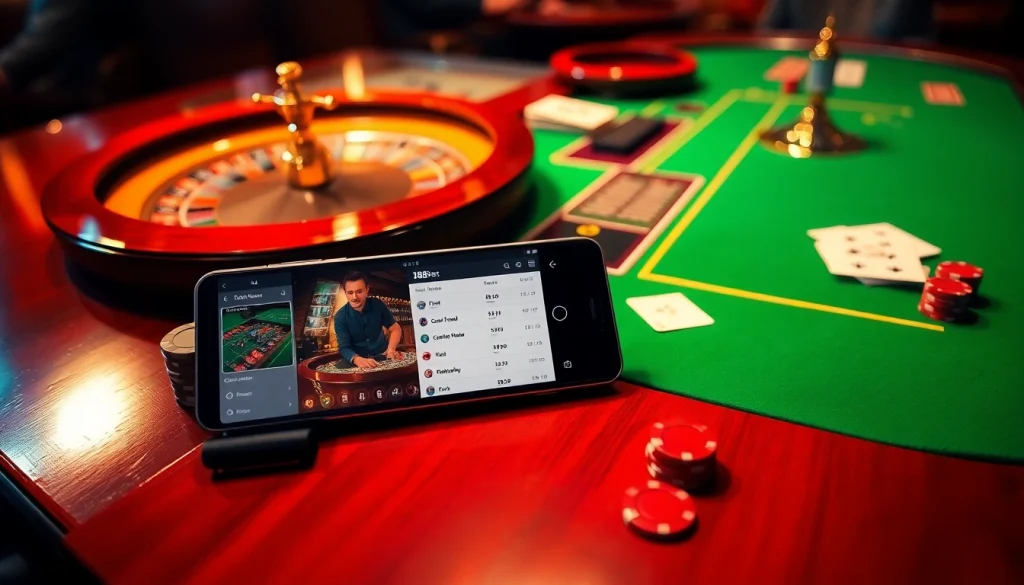 Experience the thrill of gambling with the link 188bet showcased on a luxurious casino table.