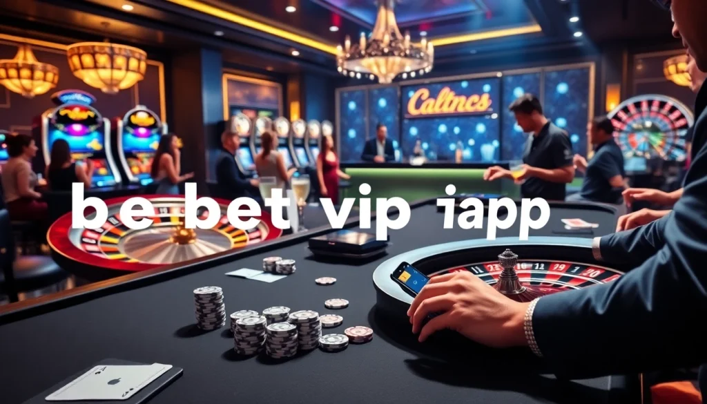 Trải nghiệm cảm giác cá cược hồi hộp với ứng dụng Bet VIP trên bàn casino sống động.