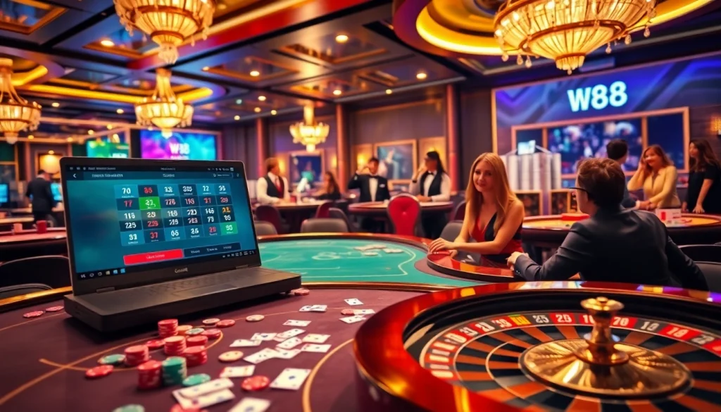 Trải nghiệm cảm giác phấn khích tại casino W88 với lối chơi sống động và không gian sang trọng.