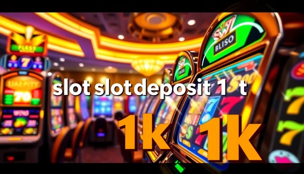 Menangkan slot deposit 1k dengan mesin permainan slot berwarna-warni menampilkan hadiah besar.