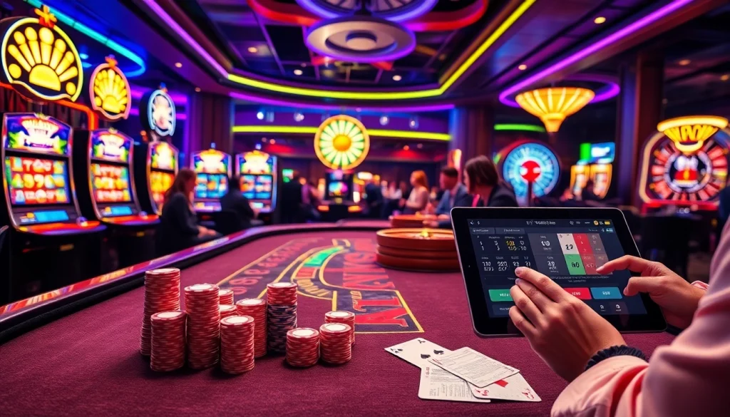 Experience the thrill of net win at a vibrant casino table filled with excitement.