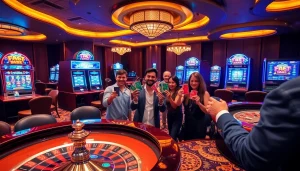 Experience the excitement of F8 BET winning at a modern casino table with vibrant games.
