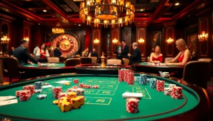 Engage in exciting gameplay at an obral toto slot machine amidst a luxurious casino setting.