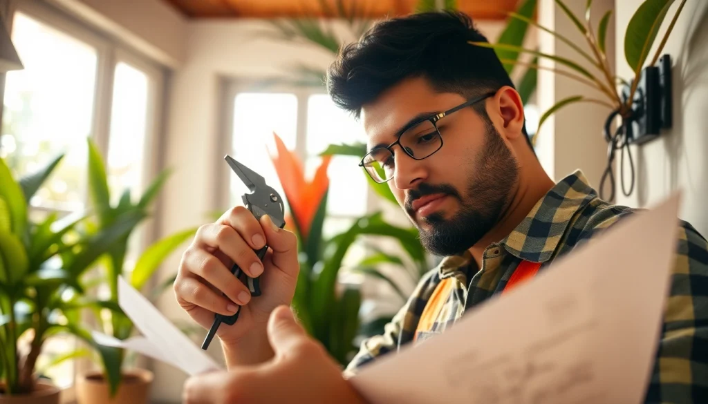 Electrician apprenticeship Hawaii: A dedicated apprentice working on residential wiring.