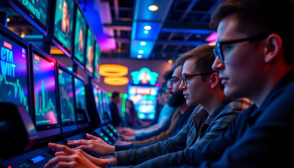 Engaged players betting on csgo gambling sites in a dynamic casino environment.