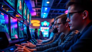 Engaged players betting on csgo gambling sites in a dynamic casino environment.