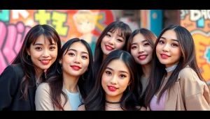 blackpink members posing in vibrant urban setting highlighting their unique styles and energy