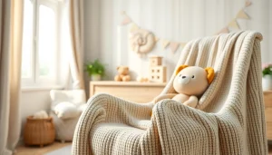 Bekijk ribcord stoffen in een gezellige babykamer, perfect voor het creëren van een warme sfeer.