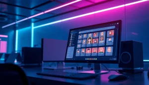 Engaging NSFW AI platform interface showcasing animated chat avatars.