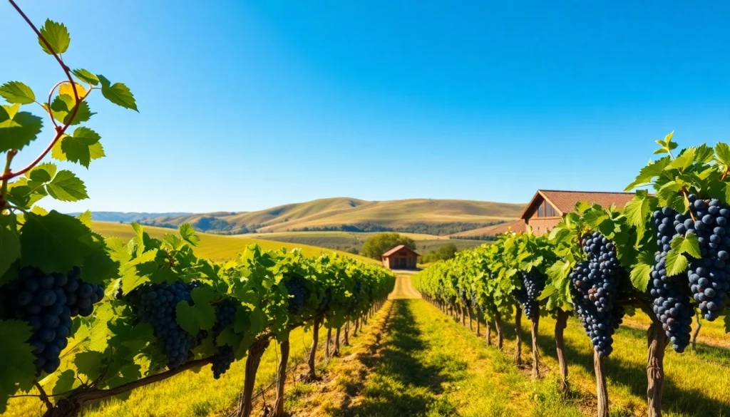 Savor the scenery of Sacramento Wineries with lush vineyards and bright sunny skies.