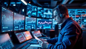 Analyze das 140 data with a focused technician in a high-tech environment.