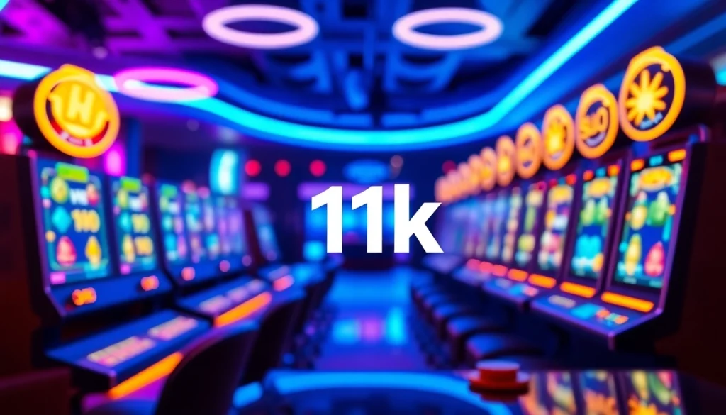 Promote slot depo 1k dengan tampilan kasino online modern yang penuh warna dan mengesankan.