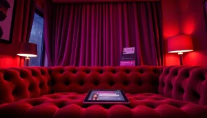 Engaging NSFW AI chatbot interaction in a cozy, ambient virtual room.