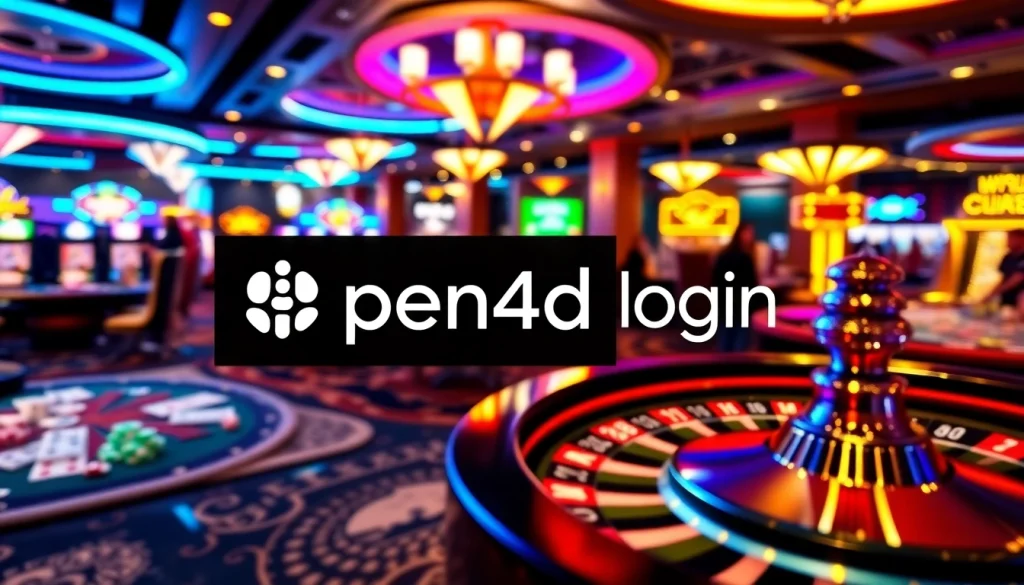 Experience the excitement of pen4d login on vibrant casino slot machines filled with action.
