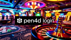 Experience the excitement of pen4d login on vibrant casino slot machines filled with action.